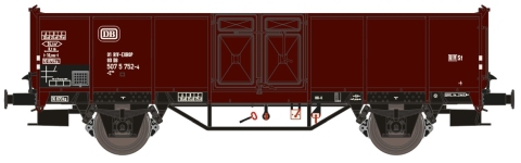 Exact-Train EX23914 - H0 - Offene Güterwagen E 040 RIV-EUROP, DB, Ep. IV - Wagen 2